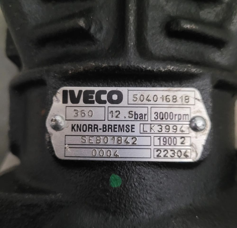 KOMPRESOR IVECO ORYGINAŁ OM 504016818 CHWALIM116 - Kompresor rem udara untuk Truk: gambar 2 KOMPRESOR IVECO ORYGINAŁ OM 504016818 CHWALIM116 - Kompresor rem udara untuk Truk: gambar 2
