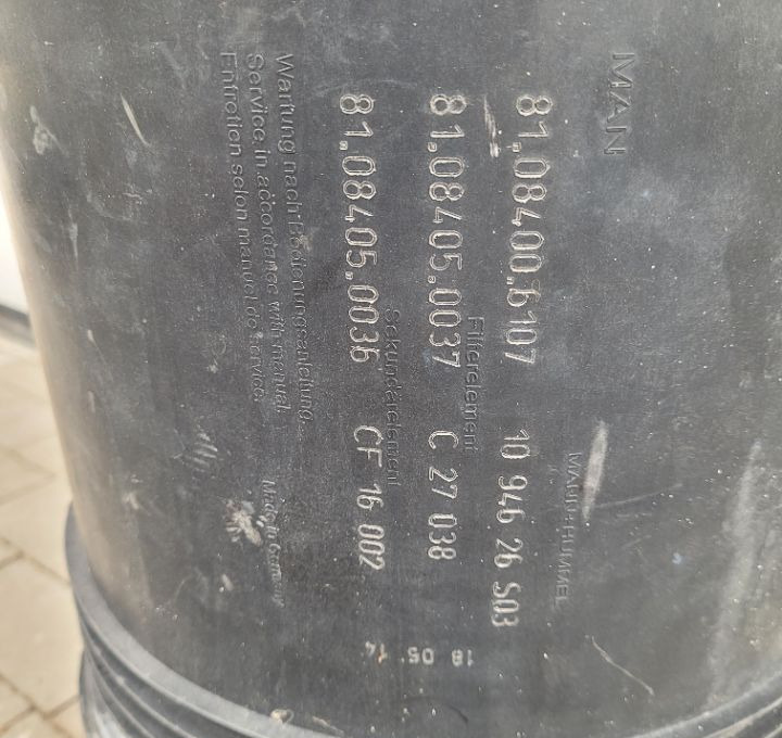 OBUDOWA FILTRA POWIETRZA MAN TGX TGS E6 81.08400.6107 - Filter udara untuk Truk: gambar 2 OBUDOWA FILTRA POWIETRZA MAN TGX TGS E6 81.08400.6107 - Filter udara untuk Truk: gambar 2