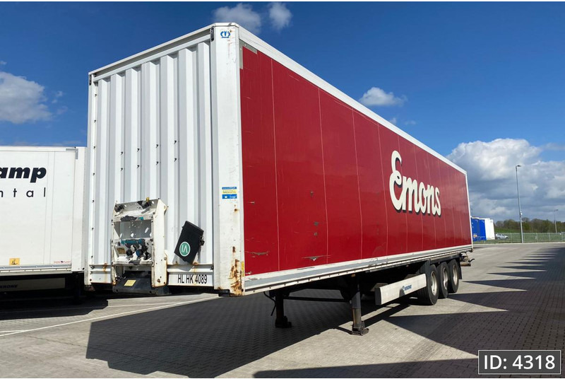 Semi-trailer kotak tertutup Krone SD / BPW Drum / Double stock: gambar 1