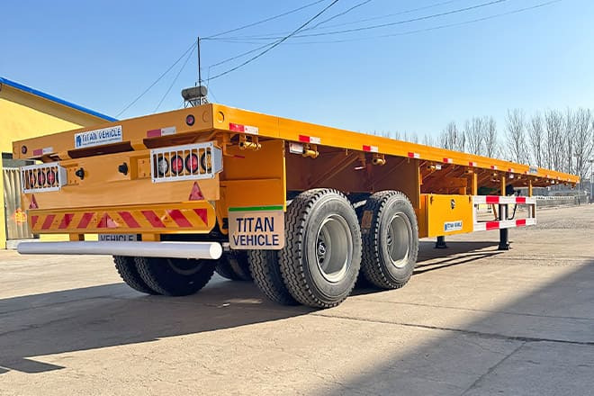 TITAN 2 Axle 40 Ft Flatbed Trailer for Sale in Uganda - Semi-trailer flatbed: gambar 3 TITAN 2 Axle 40 Ft Flatbed Trailer for Sale in Uganda - Semi-trailer flatbed: gambar 3