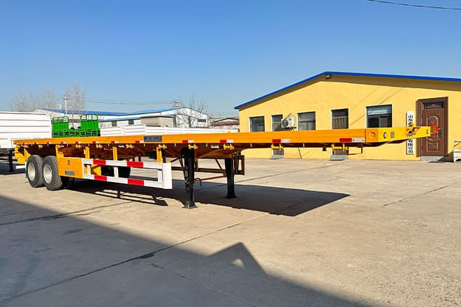 TITAN 2 Axle 40 Ft Flatbed Trailer for Sale in Uganda - Semi-trailer flatbed: gambar 2 TITAN 2 Axle 40 Ft Flatbed Trailer for Sale in Uganda - Semi-trailer flatbed: gambar 2