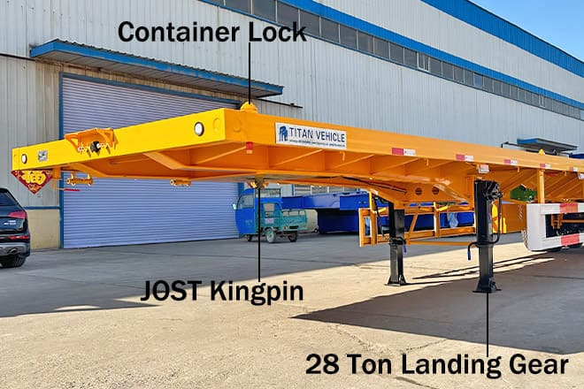 TITAN 2 Axle 40 Ft Flatbed Trailer for Sale in Uganda - Semi-trailer flatbed: gambar 4 TITAN 2 Axle 40 Ft Flatbed Trailer for Sale in Uganda - Semi-trailer flatbed: gambar 4