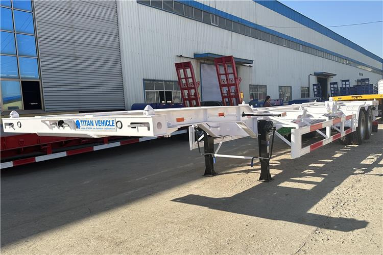 TITAN 2 Axle 40ft Container Transport Trailer for Sale In Nigeria - Semi-trailer sasis: gambar 1 TITAN 2 Axle 40ft Container Transport Trailer for Sale In Nigeria - Semi-trailer sasis: gambar 1