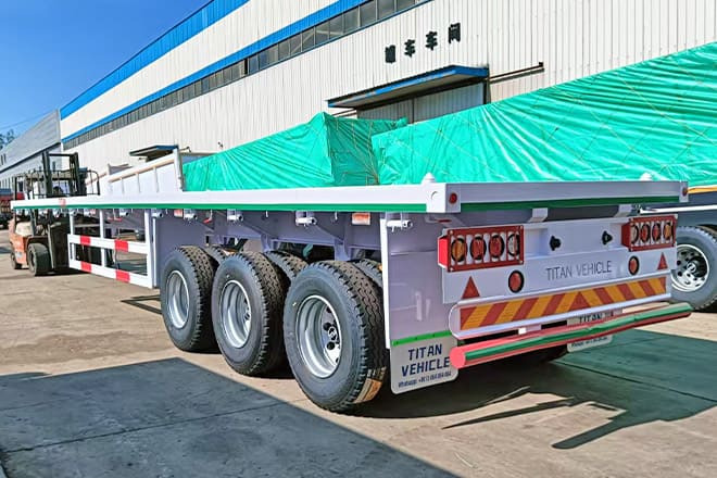 TITAN 3 Axle 40 Ft Flatbed Trailer for Sale in Mauritania - Semi-trailer flatbed: gambar 1 TITAN 3 Axle 40 Ft Flatbed Trailer for Sale in Mauritania - Semi-trailer flatbed: gambar 1