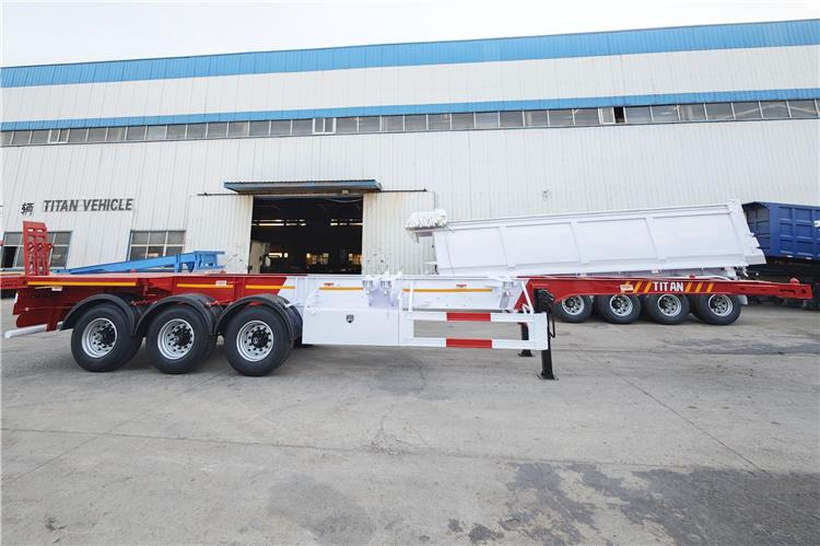 Semi-trailer sasis untuk pengangkutan kontainer baru TITAN 3 Axle 40ft Container Chassis Trailer for Sale In Guam: gambar 7