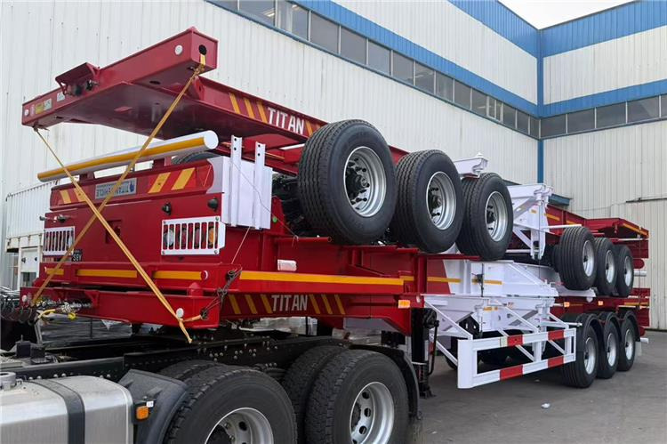 TITAN 3 Axle 40ft Container Chassis Trailer for Sale In Guam - Semi-trailer sasis: gambar 4 TITAN 3 Axle 40ft Container Chassis Trailer for Sale In Guam - Semi-trailer sasis: gambar 4