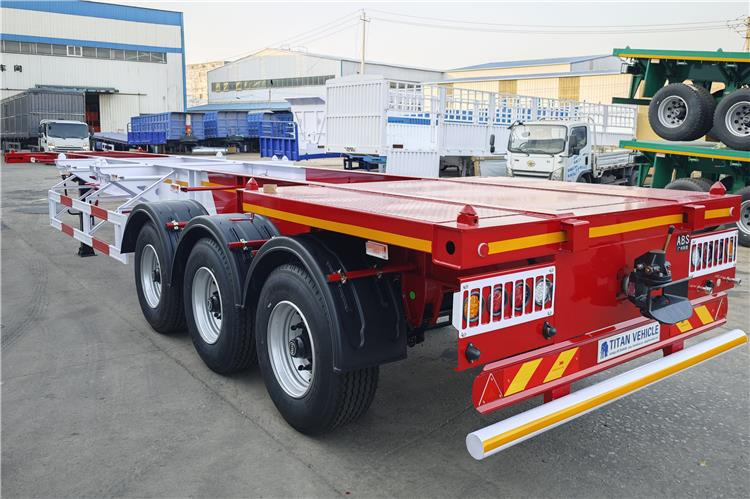 TITAN 3 Axle 40ft Container Chassis Trailer for Sale In Guam - Semi-trailer sasis: gambar 3 TITAN 3 Axle 40ft Container Chassis Trailer for Sale In Guam - Semi-trailer sasis: gambar 3