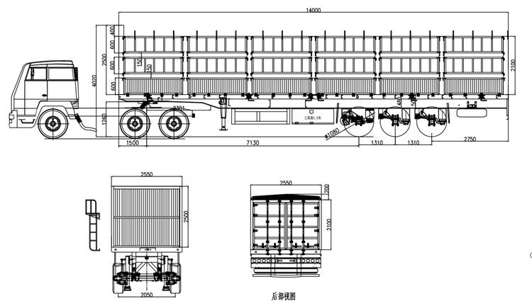 TITAN 3 Axle Cargo Fence Trailer with Air Suspension Transport Animal - Semi-trailer pengangkut hewan: gambar 5 TITAN 3 Axle Cargo Fence Trailer with Air Suspension Transport Animal - Semi-trailer pengangkut hewan: gambar 5