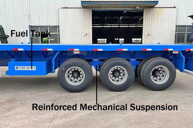 TITAN 3 Axle Flatbed Semi Trailer Manufacturers for Sale in Ghana - Semi-trailer flatbed: gambar 3 TITAN 3 Axle Flatbed Semi Trailer Manufacturers for Sale in Ghana - Semi-trailer flatbed: gambar 3