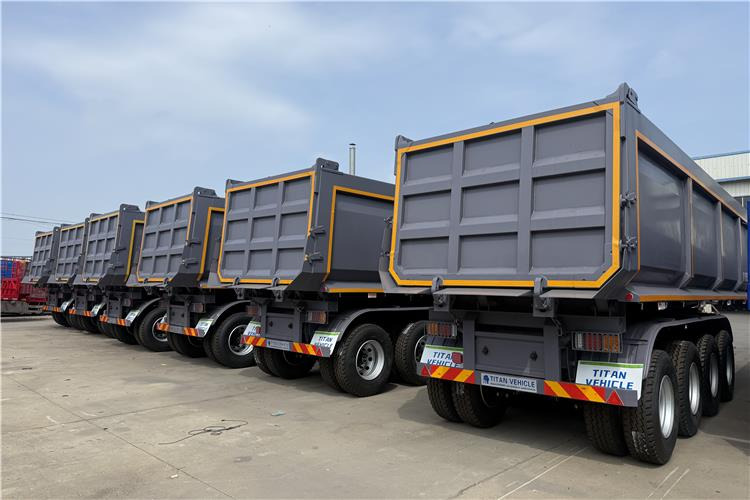 TITAN 4 Axle 80 Ton Dump Trailer for Sale In Cameroon - Semi-trailer jungkit: gambar 3 TITAN 4 Axle 80 Ton Dump Trailer for Sale In Cameroon - Semi-trailer jungkit: gambar 3