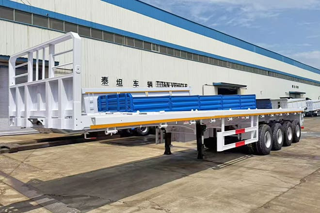 TITAN 4 Axle Flatbed Trailer for Sale Near Me in Libya - Semi-trailer flatbed: gambar 1 TITAN 4 Axle Flatbed Trailer for Sale Near Me in Libya - Semi-trailer flatbed: gambar 1