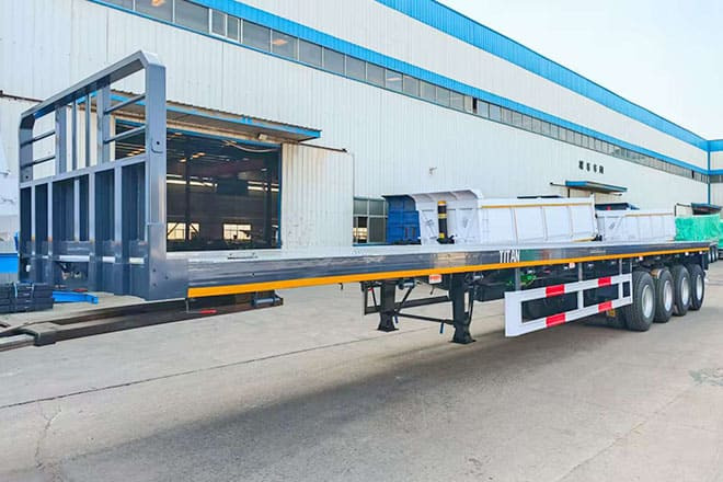 TITAN 4 Axle Flatbed Trailer for Sale in Zimbabwe - Semi-trailer flatbed: gambar 1 TITAN 4 Axle Flatbed Trailer for Sale in Zimbabwe - Semi-trailer flatbed: gambar 1