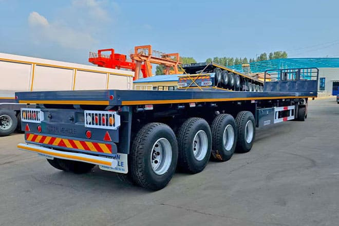 TITAN 4 Axle Flatbed Trailer for Sale in Zimbabwe - Semi-trailer flatbed: gambar 2 TITAN 4 Axle Flatbed Trailer for Sale in Zimbabwe - Semi-trailer flatbed: gambar 2