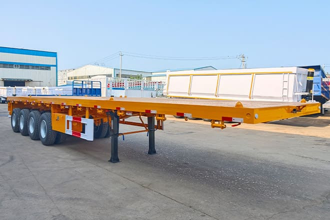 TITAN 4 Axle Heavy Duty Flatbed Trailer for Sale in Mali - Semi-trailer flatbed: gambar 1 TITAN 4 Axle Heavy Duty Flatbed Trailer for Sale in Mali - Semi-trailer flatbed: gambar 1