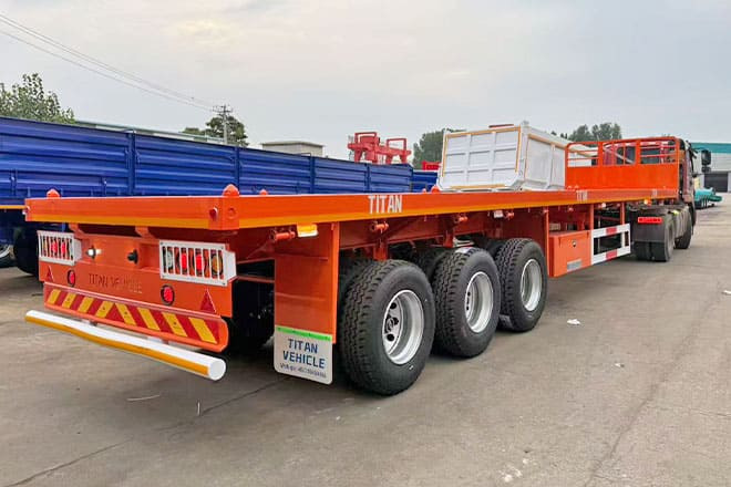 TITAN 40Ft Flatbed Trailer for Sale Price in Jamaica - Semi-trailer flatbed: gambar 2 TITAN 40Ft Flatbed Trailer for Sale Price in Jamaica - Semi-trailer flatbed: gambar 2