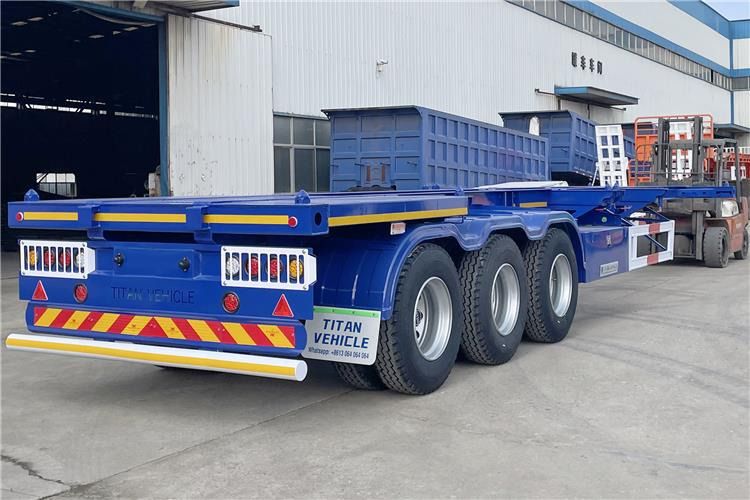 TITAN 40ft Container Chassis Trailer for Sale In Guam - Semi-trailer sasis: gambar 1 TITAN 40ft Container Chassis Trailer for Sale In Guam - Semi-trailer sasis: gambar 1