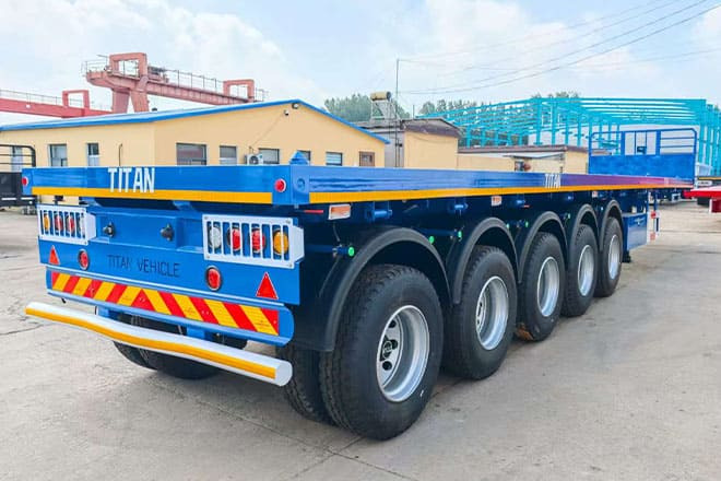 TITAN 5 Axle New Flatbed Trailers for Sale in Mauritius - Semi-trailer flatbed: gambar 1 TITAN 5 Axle New Flatbed Trailers for Sale in Mauritius - Semi-trailer flatbed: gambar 1