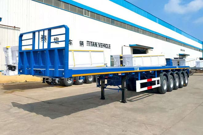 TITAN 5 Axle New Flatbed Trailers for Sale in Mauritius - Semi-trailer flatbed: gambar 3 TITAN 5 Axle New Flatbed Trailers for Sale in Mauritius - Semi-trailer flatbed: gambar 3