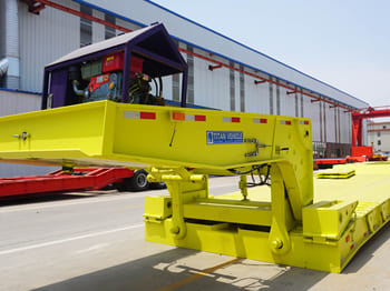 TITAN 60T Detach Lowboy Gooseneck for Sale in Congo - Semi-trailer low bed: gambar 2 TITAN 60T Detach Lowboy Gooseneck for Sale in Congo - Semi-trailer low bed: gambar 2