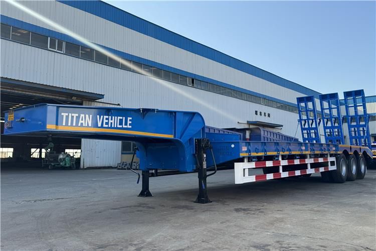 TITAN Tri Axle 80 Ton Low Loader Semi Trailer for Sale In Benin - Semi-trailer low bed: gambar 3 TITAN Tri Axle 80 Ton Low Loader Semi Trailer for Sale In Benin - Semi-trailer low bed: gambar 3