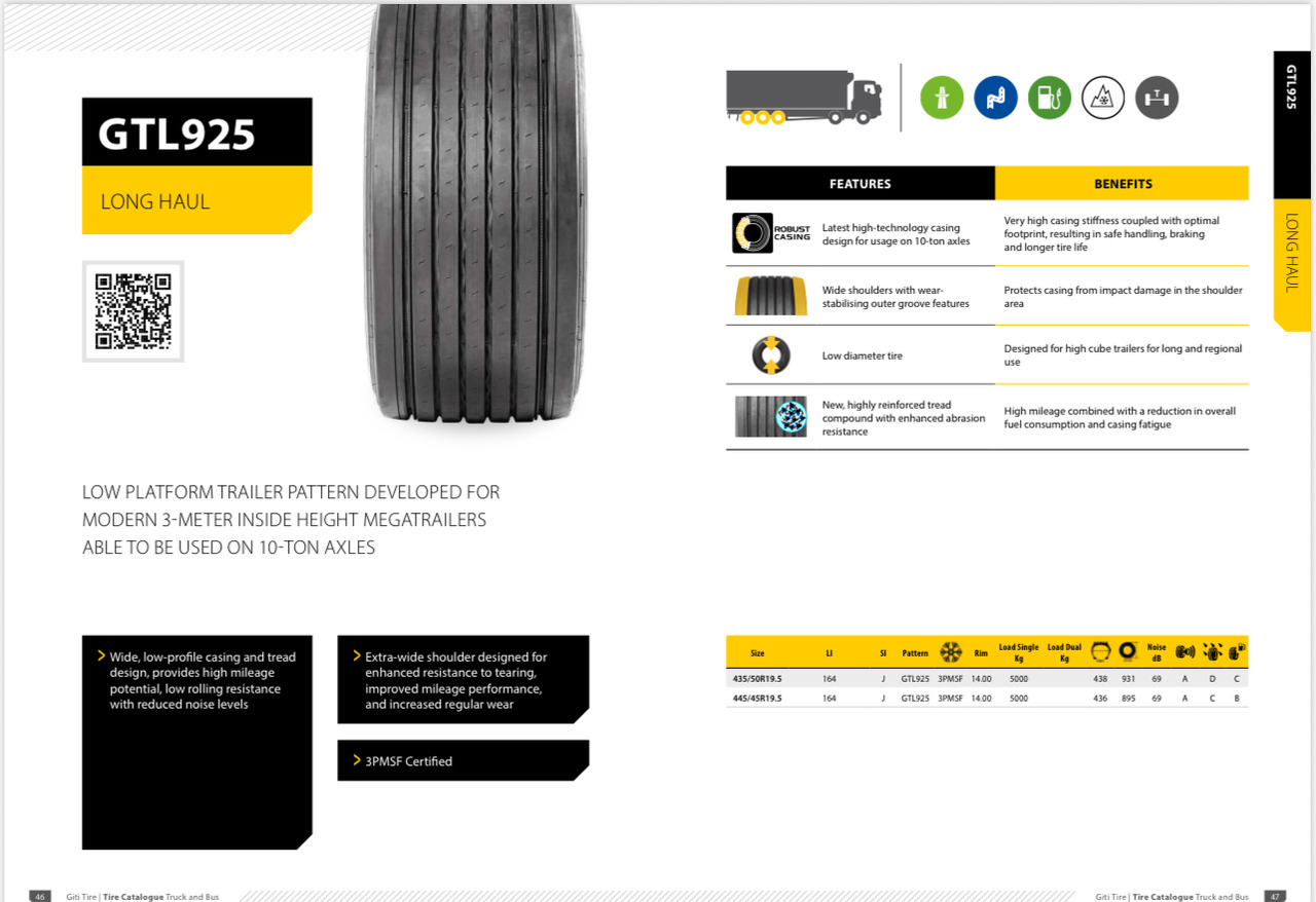 GITI 435 / 50 R 22,5 - Ban untuk Trailer: gambar 1 GITI 435 / 50 R 22,5 - Ban untuk Trailer: gambar 1