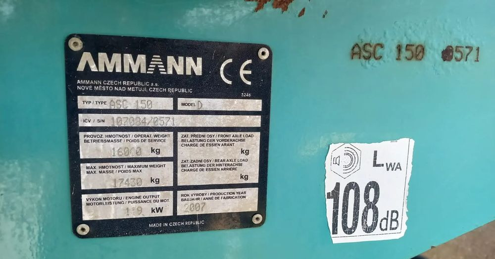 Ammann ASC 150 walec stal guma - Pemadat: gambar 4 Ammann ASC 150 walec stal guma - Pemadat: gambar 4