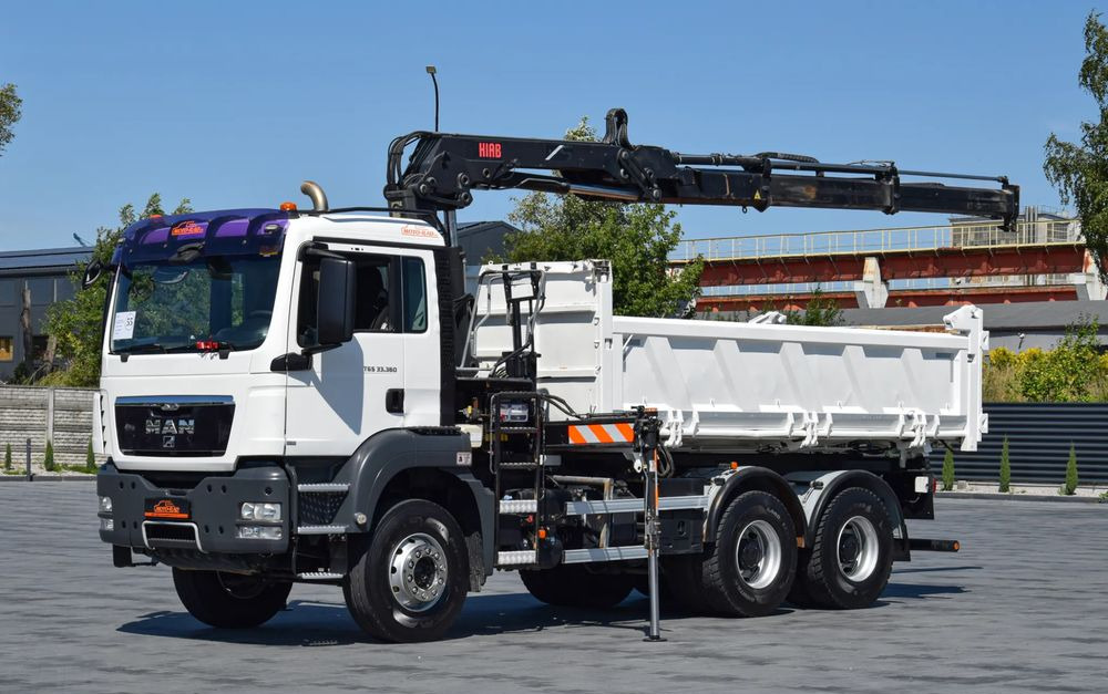 MAN TGS 33.360 / 6x4 / HDS HIAB 122 E-2 HIDUO / STEROWANIE RADIOWE / WYWROTKA / HYDROBURTA / AUTOMAT / KLIMA / TEMPOMAT / KAMERA COFANIA / SPROWADZONY - Truk jungkit: gambar 1 MAN TGS 33.360 / 6x4 / HDS HIAB 122 E-2 HIDUO / STEROWANIE RADIOWE / WYWROTKA / HYDROBURTA / AUTOMAT / KLIMA / TEMPOMAT / KAMERA COFANIA / SPROWADZONY - Truk jungkit: gambar 1