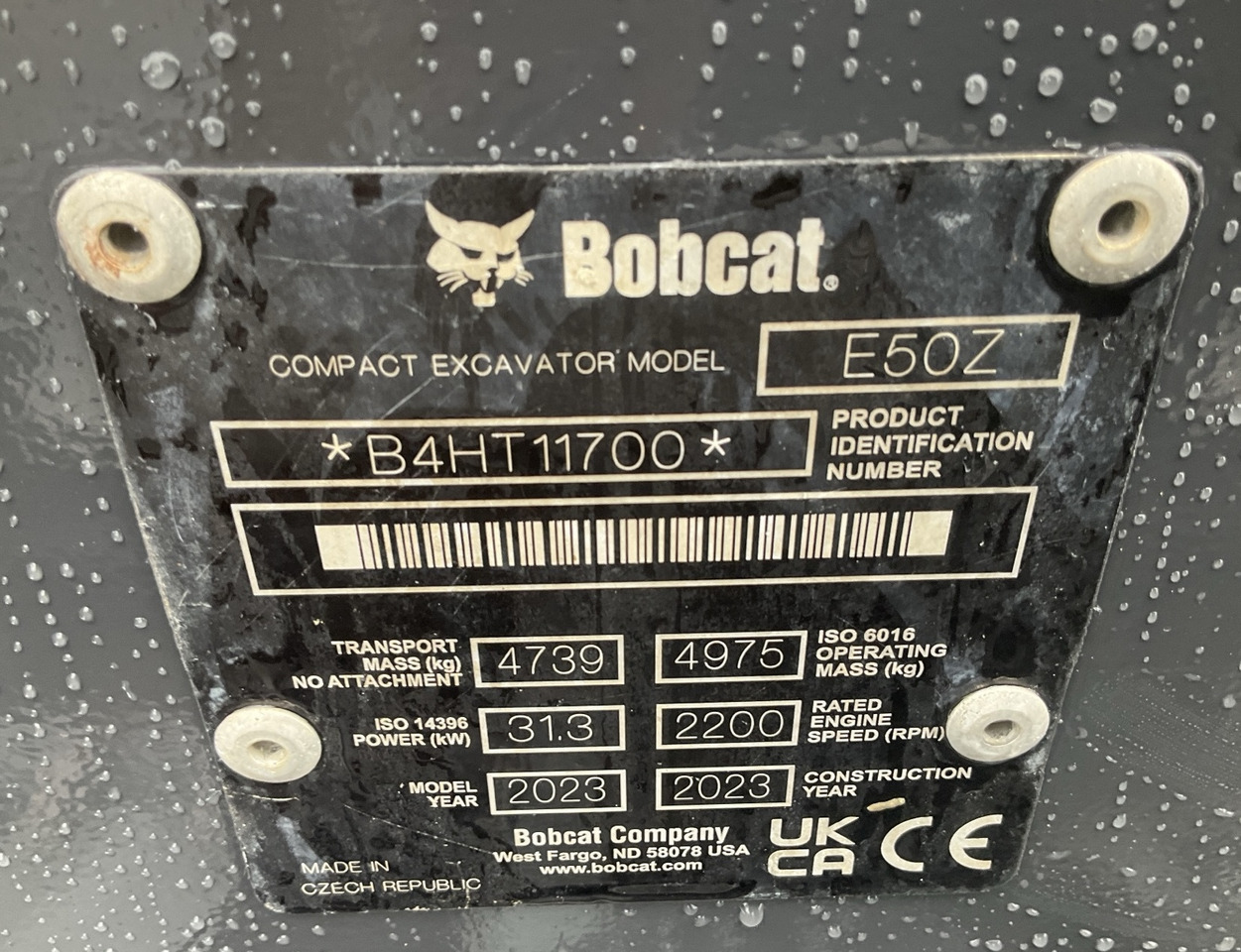 BOBCAT E50z - Ekskavator mini: gambar 5 BOBCAT E50z - Ekskavator mini: gambar 5