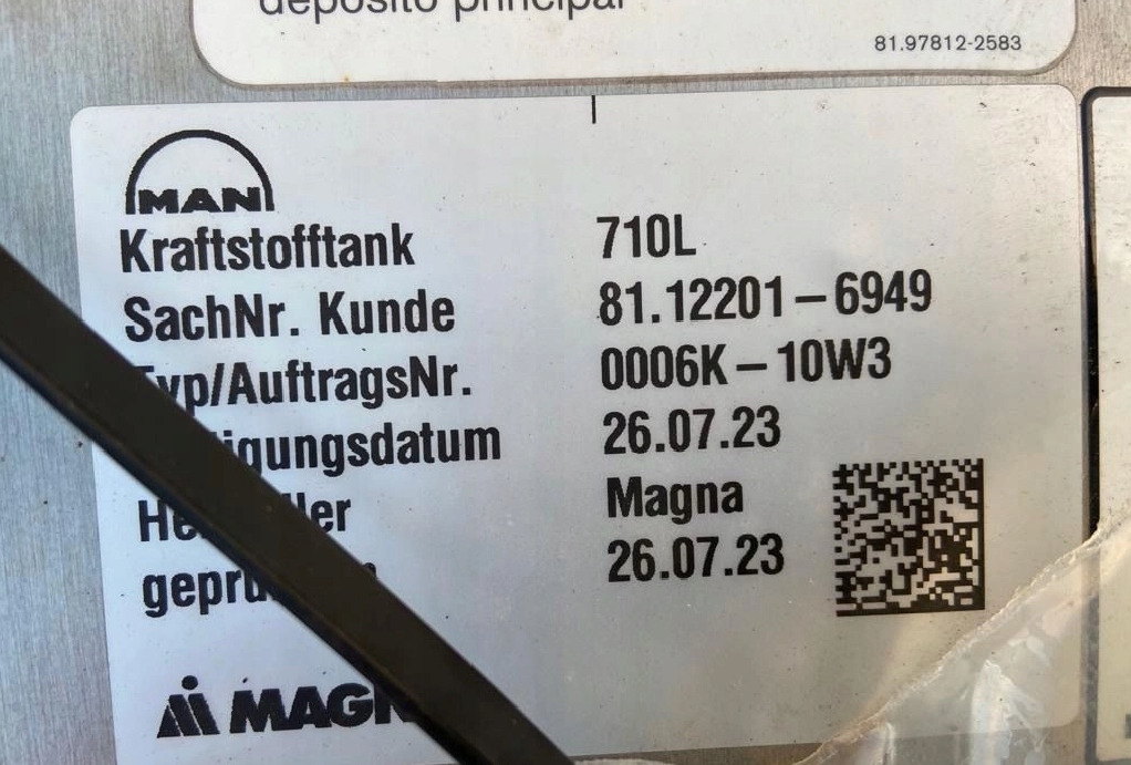 ZBIORNIK PALIWA MAN TGX TGS 710 L 81122016949 - Tangki bahan bakar untuk Truk: gambar 4 ZBIORNIK PALIWA MAN TGX TGS 710 L 81122016949 - Tangki bahan bakar untuk Truk: gambar 4