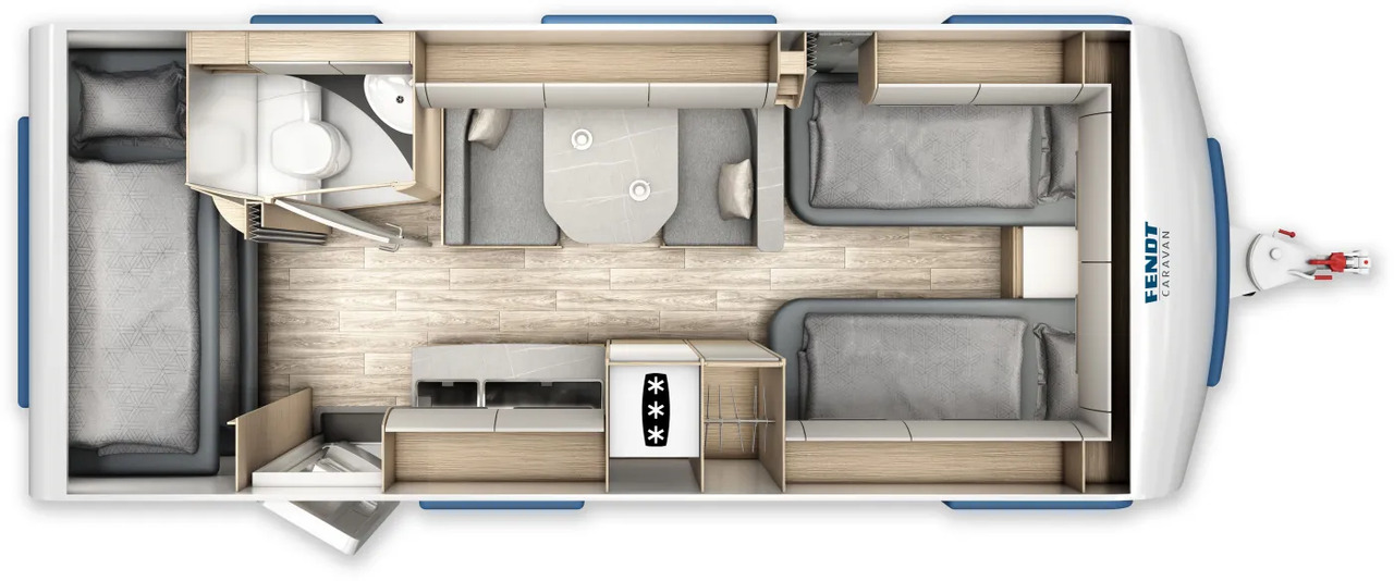 Wohnwagen Fendt Bianco Activ 550 KMG Modell 2026 - Karavan: gambar 2 Wohnwagen Fendt Bianco Activ 550 KMG Modell 2026 - Karavan: gambar 2