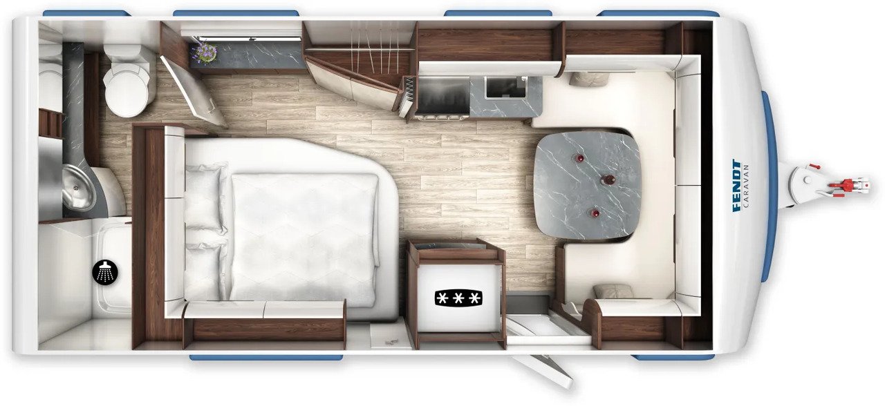Wohnwagen Fendt Diamant 560 FD Modell 2026 - Karavan: gambar 2 Wohnwagen Fendt Diamant 560 FD Modell 2026 - Karavan: gambar 2