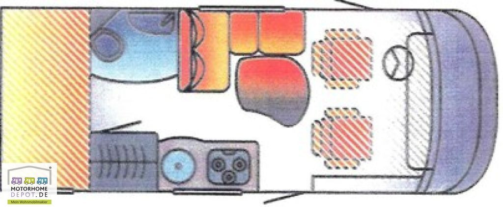 HYMER / ERIBA / HYMERCAR B-Klasse 504 Hubbett Solar Sog Markise - Mobil rumah terintegrasi: gambar 2 HYMER / ERIBA / HYMERCAR B-Klasse 504 Hubbett Solar Sog Markise - Mobil rumah terintegrasi: gambar 2