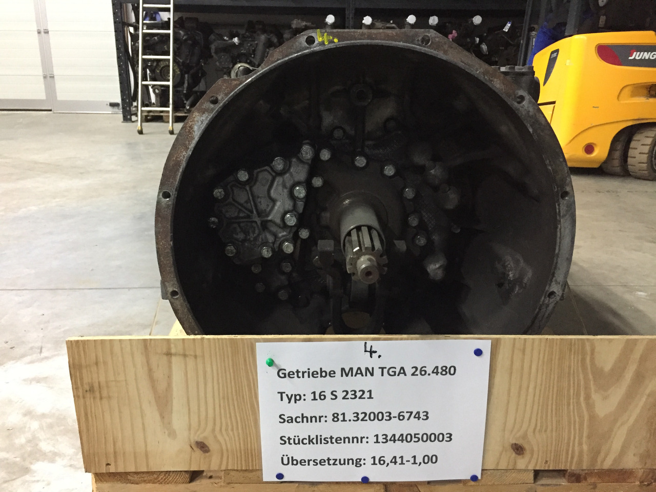 Gebrauchtes Getriebe MAN TGA 26.480, Typ : 16S 2321, Artikel - Nr. : 81.32034 - 6743 - Gearbox untuk Truk: gambar 1 Gebrauchtes Getriebe MAN TGA 26.480, Typ : 16S 2321, Artikel - Nr. : 81.32034 - 6743 - Gearbox untuk Truk: gambar 1