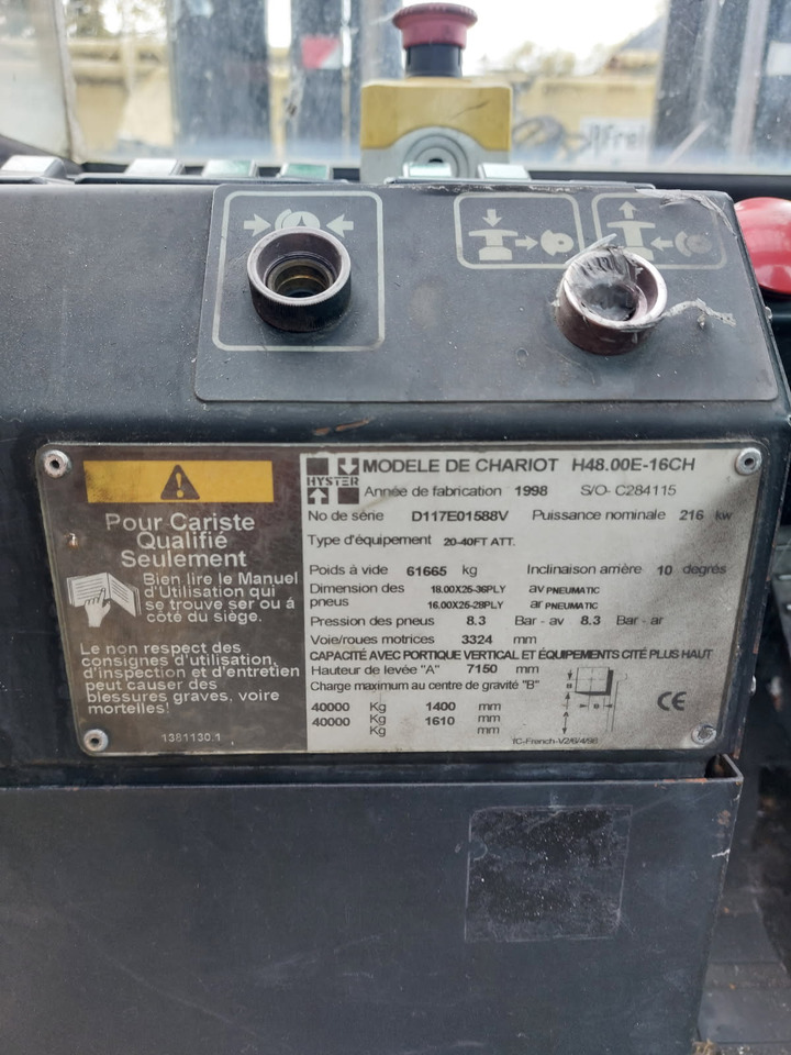 HYSTER H48.00E-16CH - Penanganan kontainer: gambar 4 HYSTER H48.00E-16CH - Penanganan kontainer: gambar 4