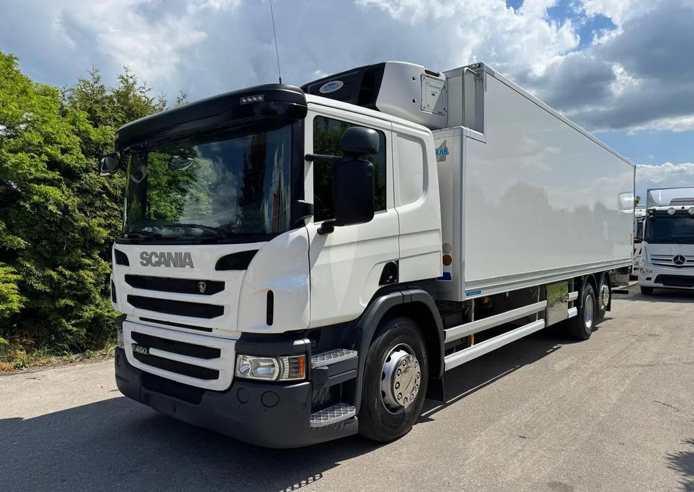 Scania Scania P 450 / CHŁODNIA + WINDA / 23 PALETY / EURO6 / OŚ SKRĘTNA / CARRIER/ ASO - Truk berpendingin: gambar 4 Scania Scania P 450 / CHŁODNIA + WINDA / 23 PALETY / EURO6 / OŚ SKRĘTNA / CARRIER/ ASO - Truk berpendingin: gambar 4
