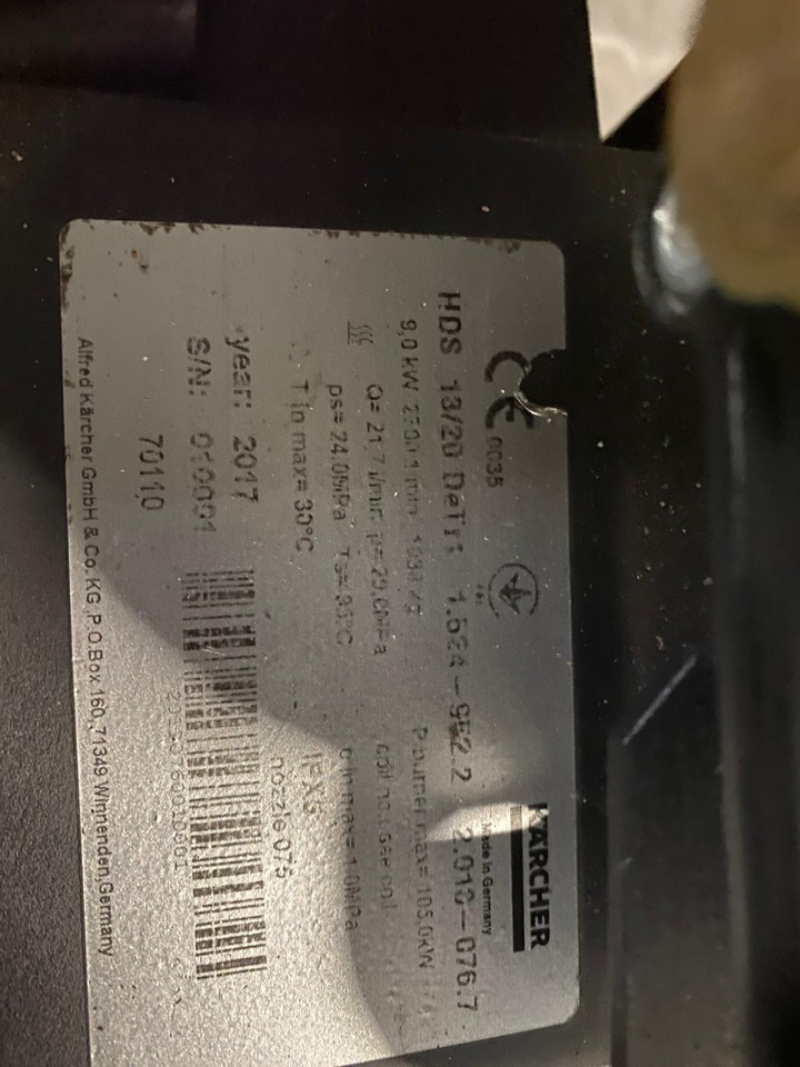 Karcher HDS Trailer HDS 13/20 De Tr1 - Mesin cuci tekanan tinggi: gambar 2 Karcher HDS Trailer HDS 13/20 De Tr1 - Mesin cuci tekanan tinggi: gambar 2