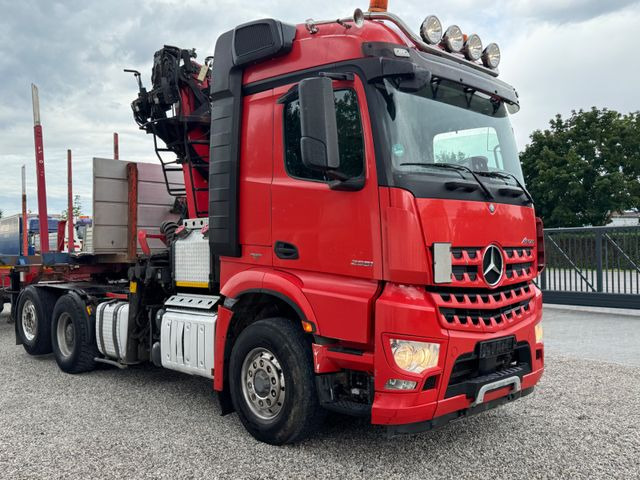 Mercedes-Benz 2651*6x2/4x4*HAD*PALFINGER-KRAN*KOMPLETTZUG*LENK - Tractor head, Semi-trailer pengangkut kayu: gambar 4 Mercedes-Benz 2651*6x2/4x4*HAD*PALFINGER-KRAN*KOMPLETTZUG*LENK - Tractor head, Semi-trailer pengangkut kayu: gambar 4