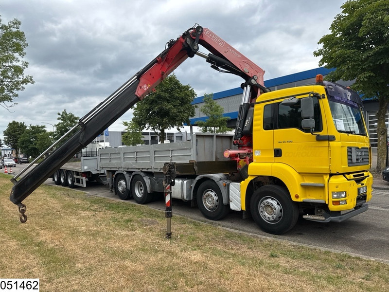 MAN TGA 35 400 8x2, Handgeschakeld, Fassi, Remote, Combi - Truk flatbed, Truk derek: gambar 3 MAN TGA 35 400 8x2, Handgeschakeld, Fassi, Remote, Combi - Truk flatbed, Truk derek: gambar 3