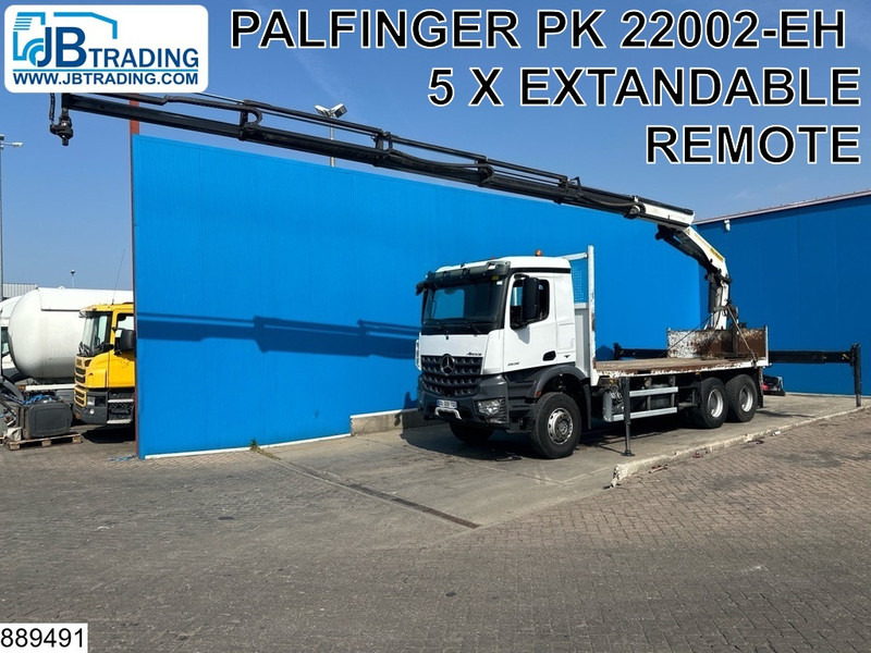 Mercedes-Benz Arocs 2636 6X4, EURO 6, Steel suspension, Palfinger - Truk flatbed, Truk derek: gambar 1 Mercedes-Benz Arocs 2636 6X4, EURO 6, Steel suspension, Palfinger - Truk flatbed, Truk derek: gambar 1