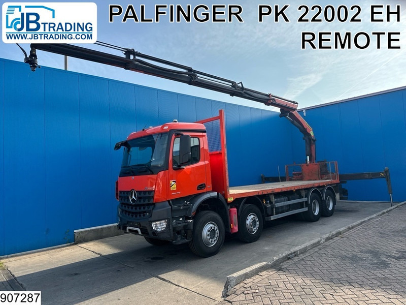 Mercedes-Benz Arocs 3240 8X4, EURO 6, Steel suspension, Palfinger - Truk flatbed, Truk derek: gambar 1 Mercedes-Benz Arocs 3240 8X4, EURO 6, Steel suspension, Palfinger - Truk flatbed, Truk derek: gambar 1