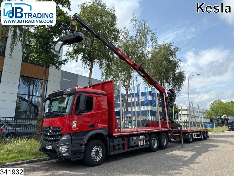 Mercedes-Benz Arocs 3353 6x4, EURO 6, Rertarder, Kesla, Combi - Truk logging, Truk derek: gambar 1 Mercedes-Benz Arocs 3353 6x4, EURO 6, Rertarder, Kesla, Combi - Truk logging, Truk derek: gambar 1
