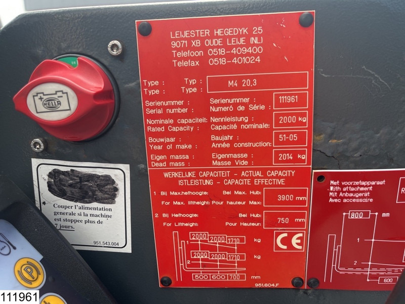 Moffett M4 20.3 3x3, H 3,90 mtr, 2000 KG - Forklift yang dipasang di truk: gambar 3 Moffett M4 20.3 3x3, H 3,90 mtr, 2000 KG - Forklift yang dipasang di truk: gambar 3