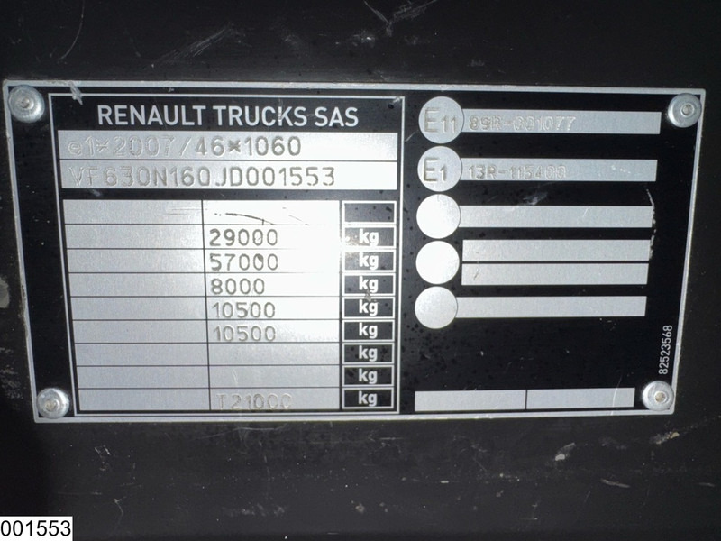 Truk flatbed, Truk derek Renault C 380 6x4, EURO 6, Fassi, Steel suspension, Remote: gambar 6