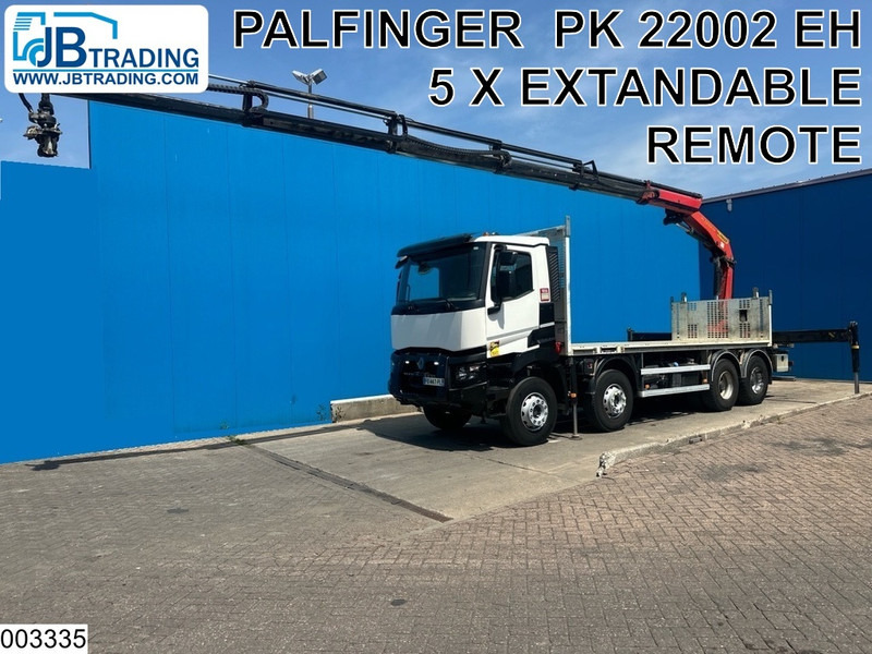 Renault C 430 8X4, EURO 6, Steel suspension, Palfinger - Truk flatbed, Truk derek: gambar 1 Renault C 430 8X4, EURO 6, Steel suspension, Palfinger - Truk flatbed, Truk derek: gambar 1