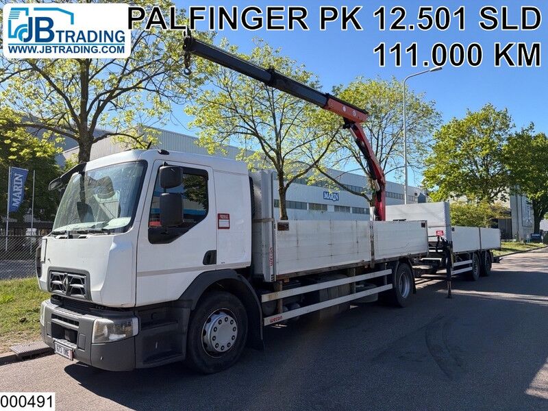 Renault D Wide EURO 6, Combi, PTO, Palfinger - Truk flatbed, Truk derek: gambar 1 Renault D Wide EURO 6, Combi, PTO, Palfinger - Truk flatbed, Truk derek: gambar 1
