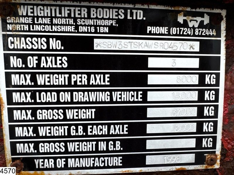 Weight Lifter Container chassis Twistlocks, 30 FT - Semi-trailer pengangkut mobil: gambar 4 Weight Lifter Container chassis Twistlocks, 30 FT - Semi-trailer pengangkut mobil: gambar 4