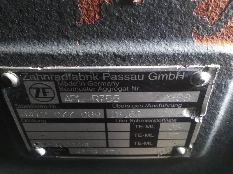Poros dan bagian untuk Peralatan konstruksi Ahlmann AZ14-ZF APL-R755-4472077069/4108760A-Axle/Achse/As: gambar 7 Poros dan bagian untuk Peralatan konstruksi Ahlmann AZ14-ZF APL-R755-4472077069/4108760A-Axle/Achse/As: gambar 7