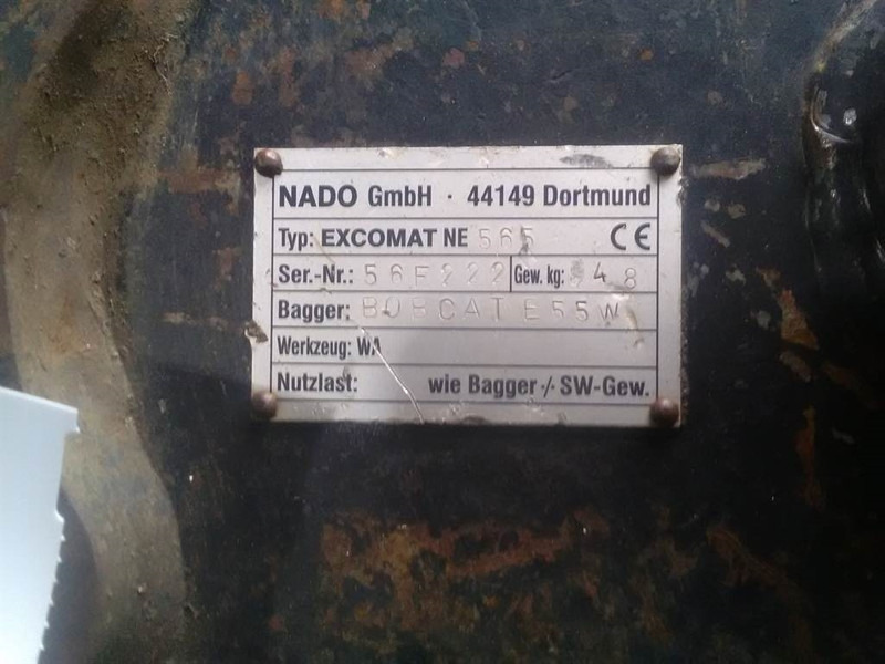 NADO Excomat NE 565 - Bobcat - Quick coupler - Skrup cepat: gambar 4 NADO Excomat NE 565 - Bobcat - Quick coupler - Skrup cepat: gambar 4