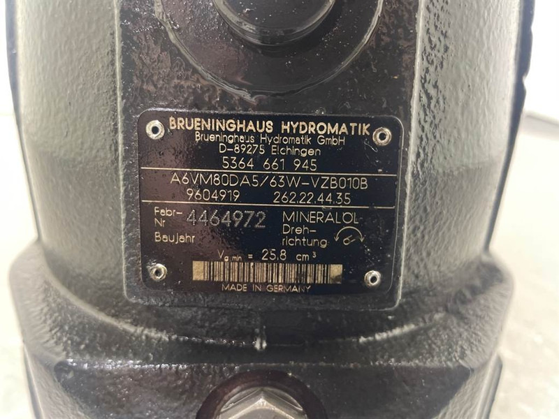 Schaeff SKL844-5364661945-A6VM80DA5/63W-Drive motor - Hidrolika untuk Peralatan konstruksi: gambar 4 Schaeff SKL844-5364661945-A6VM80DA5/63W-Drive motor - Hidrolika untuk Peralatan konstruksi: gambar 4