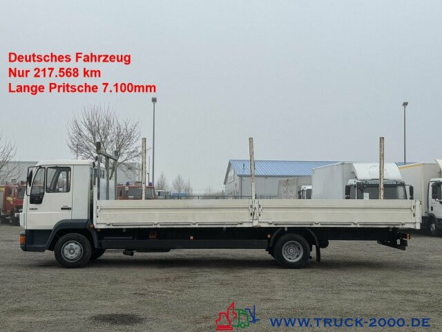 MAN 10.163 Lange Pritsche 7.10m 3 Sitzer Nur 217TKM - Truk flatbed: gambar 1 MAN 10.163 Lange Pritsche 7.10m 3 Sitzer Nur 217TKM - Truk flatbed: gambar 1